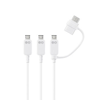 Official Samsung 3-in-1 Micro USB / USB-C Charge & Sync Cable - White