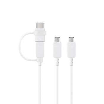 Official Samsung 3-in-1 Micro USB / USB-C Charge & Sync Cable - White