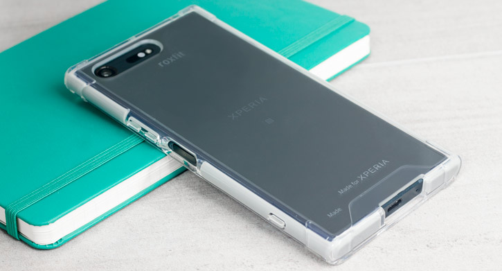 Coque Sony Xperia XZ Premium Roxfit Pro Impact en gel – Argent vue sur appareil photo