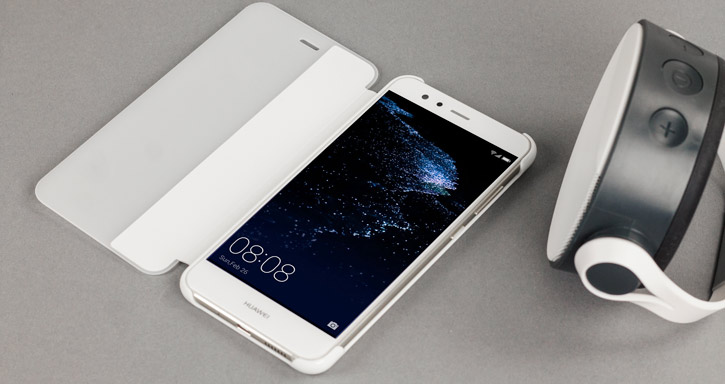 Original Huawei P10 Lite Smart View Flip Case Tasche in Weiß