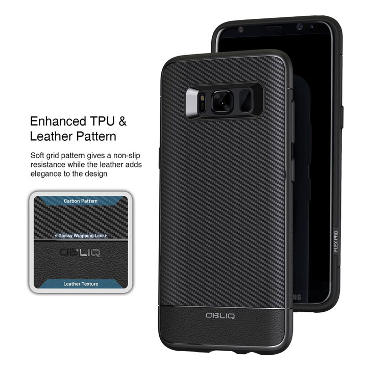 Coque Samsung Galaxy S8 Plus Obliq Flex Pro - Noire vue sur appareil photo