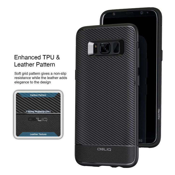 Funda Samsung Galaxy S8 Obliq Flex Pro - Negra carbón