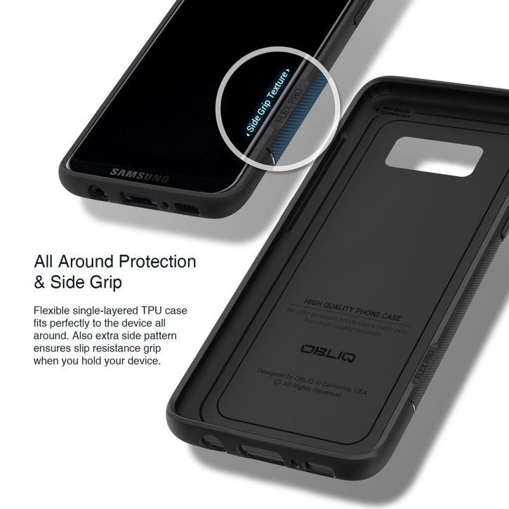 Funda Samsung Galaxy S8 Obliq Flex Pro - Negra carbón