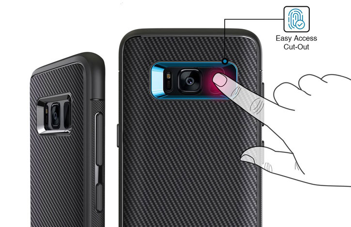 Coque Samsung Galaxy S8 Plus Obliq Flex Pro - Noire vue sur touches