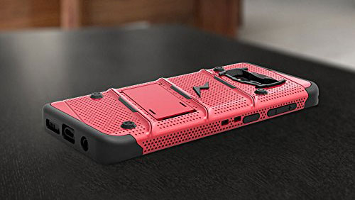 Zizo Bolt Series Galaxy S8 Tough Case Hülle & Gürtelclip Rot