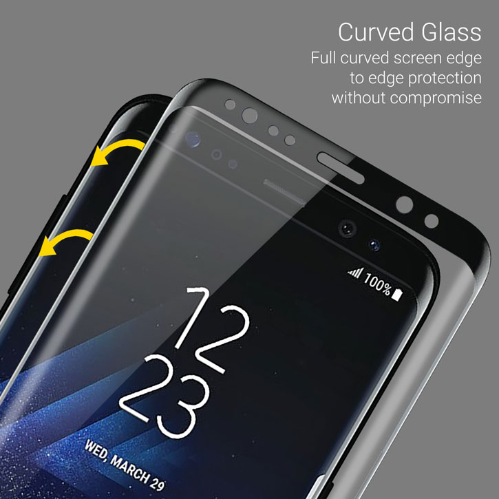 Funda y protector de pantalla de cristal Olixar para Galaxy S8 