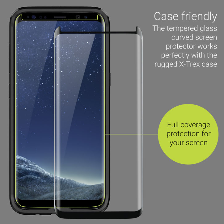 Funda y protector de pantalla de cristal Olixar para Galaxy S8 