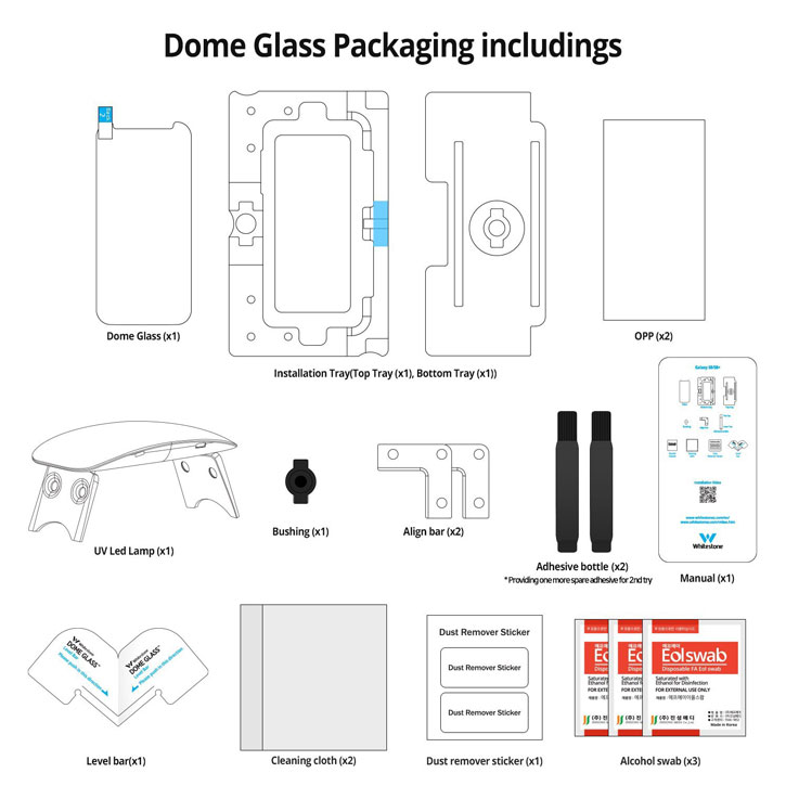 Whitestone Dome Glass iPhone 8 / 7 Full Cover Screen Protector