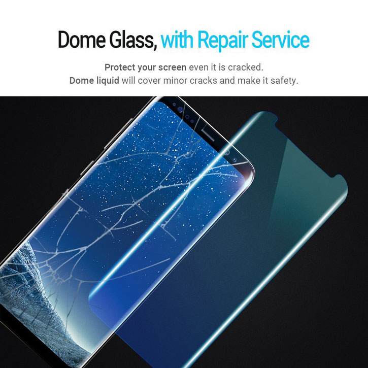Whitestone Dome Glass Galaxy S8 Plus Full Cover Screen Protector