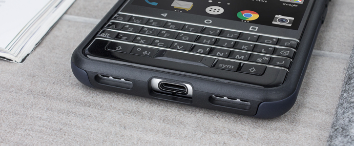 Official BlackBerry KEYone Dual Layer Hard Shell Case - Black