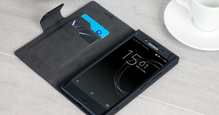 Housse Sony Xperia XZ1 Olixar Portefeuille Simili Cuir - Noire