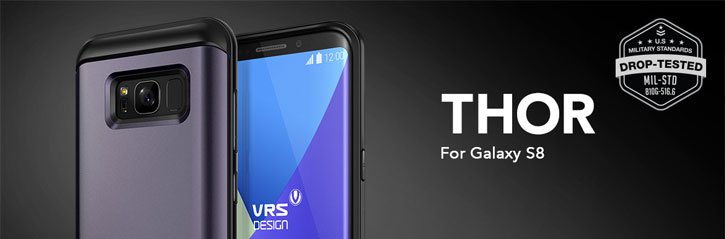 Coque Samsung Galaxy S8 VRS Design Thor - Bleu Corail vue sur appareil photo