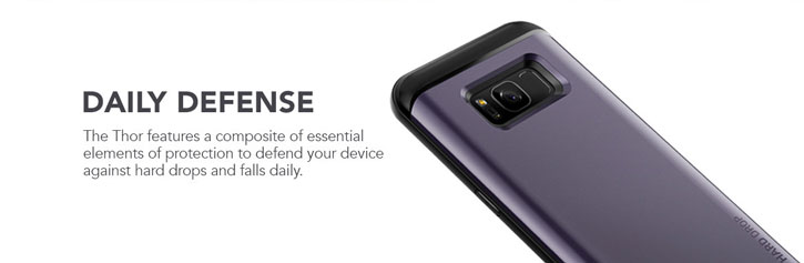 VRS Design Thor Waved Samsung Galaxy S8 Plus Wallet Case Tasche in Orchid Grau