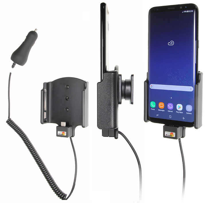 Support Samsung Galaxy S8 Brodit Active Pivotant + Chargeur allume cigare