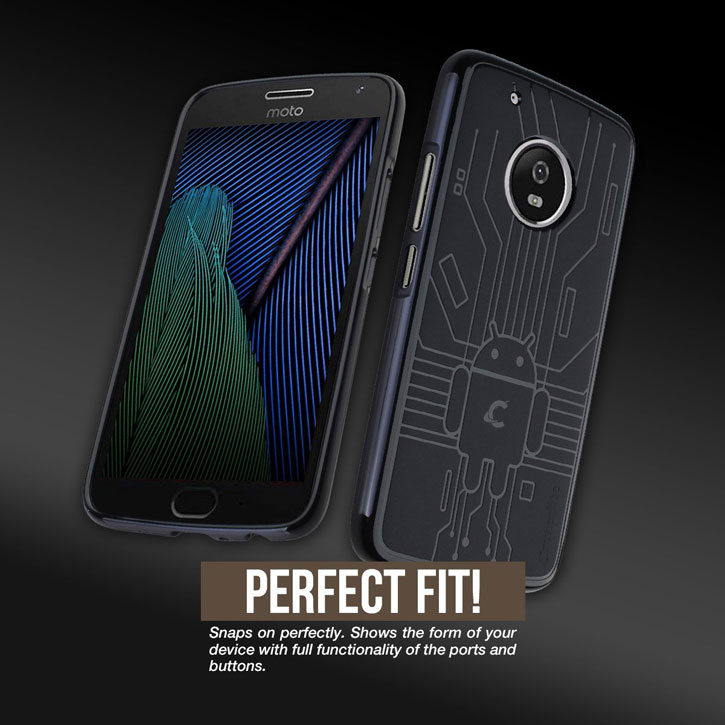 Cruzerlite Bugdroid Circuit Motorola Moto G5 Plus Case - Black