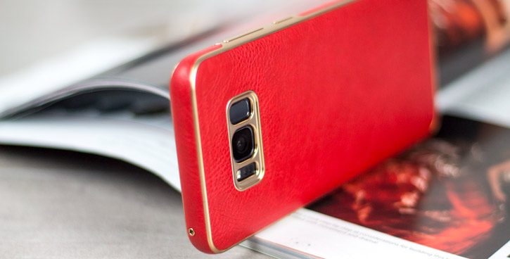Housse Samsung Galaxy S8 Olixar Makamae Simili Cuir - Rouge