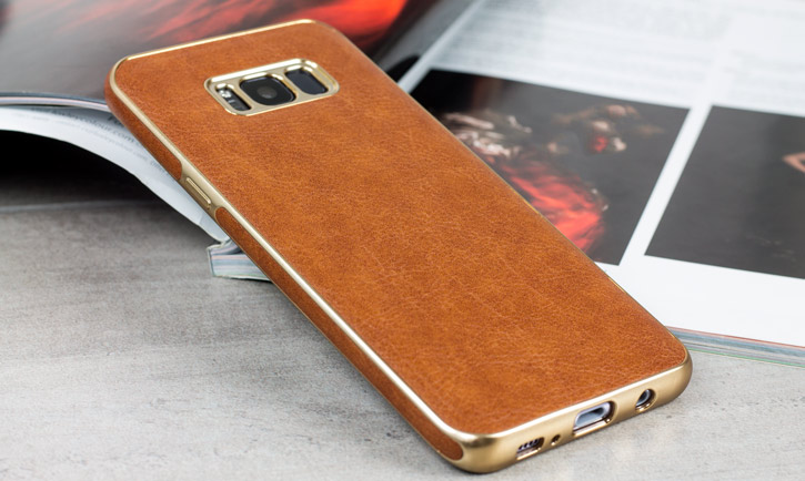 Olixar Makamae Leather-Style Samsung Galaxy S8 Plus Case - Brown