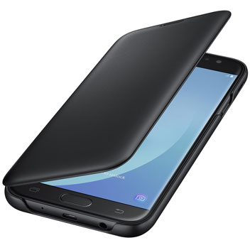 Wallet Cover Officielle Samsung Galaxy J7 2017 - Noire vue sur ports