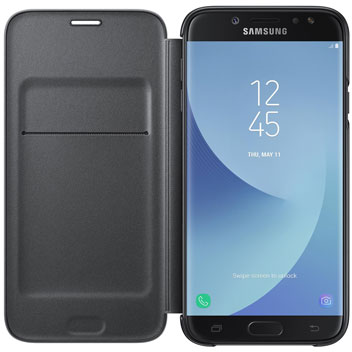 Original Samsung Galaxy J7 2017 Wallet Cover in schwarz