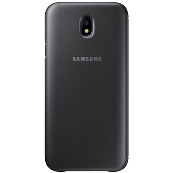 Wallet Cover Officielle Samsung Galaxy J7 2017 - Noire vue sur appareil photo