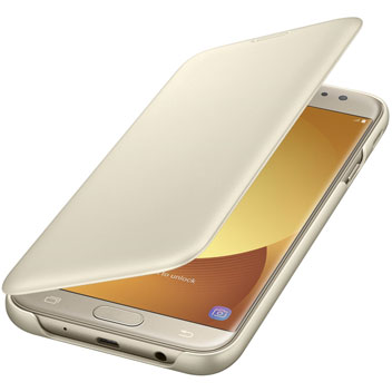 Original Samsung Galaxy J7 2017 Wallet Cover in Gold