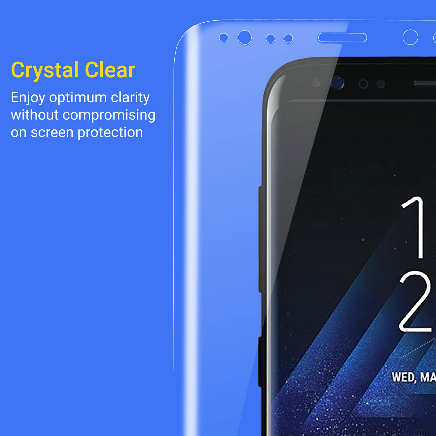 Protector de pantalla de cristal curvado Kahu para Samsung Galaxy S8 Plus - 100% transparente