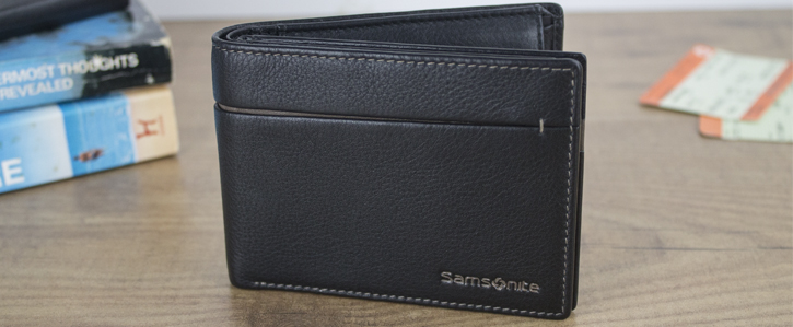 Samsonite S-Pecial Genuine Leather RFID Blocking Wallet - Black