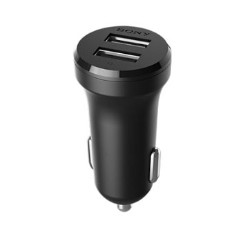 Official Sony AN430 Dual USB 2.4A Car Charger w/ USB-C Cable - Black