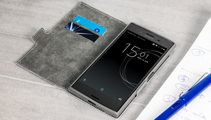 Olixar Low Profile Sony Xperia XZ Premium Wallet Case - Grey