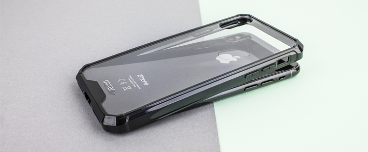 Olixar ExoShield Tough Snap-on iPhone X Case - Black / Clear