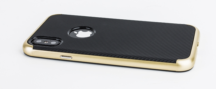 Olixar X-Duo iPhone X Case - Carbon Fibre Gold