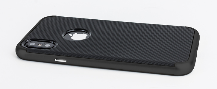 Olixar X-Duo iPhone X Case - Carbon Fibre Jet Black