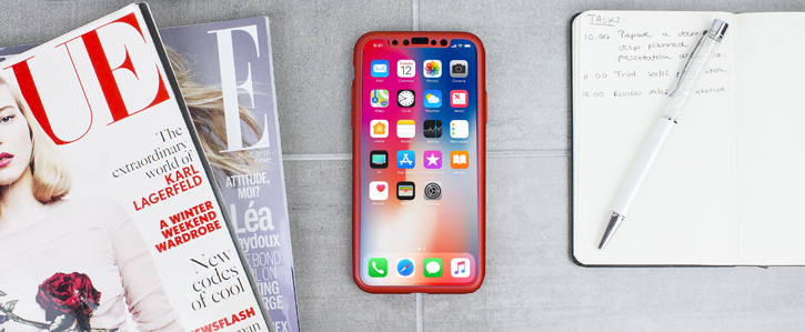 Olixar X-Trio Full Cover iPhone X Case - Red