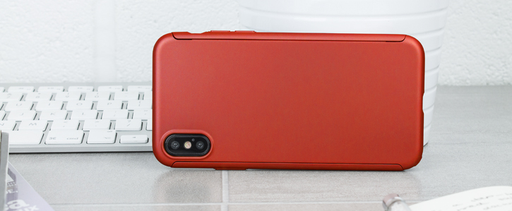 Olixar X-Trio Full Cover iPhone X Case - Red