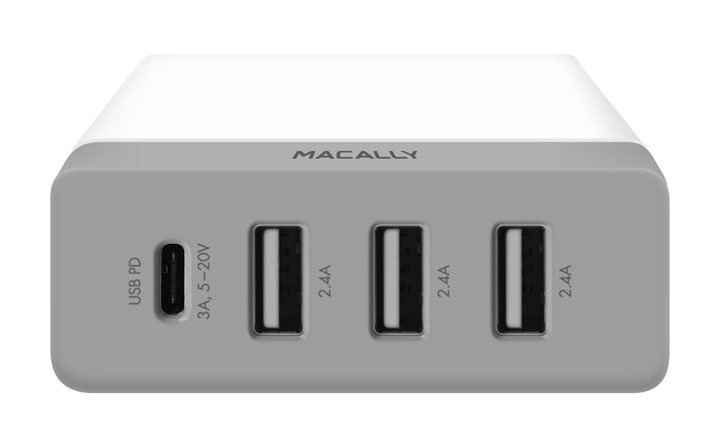 Macally 72W 4 Port USB-C / USB-A Wall Charger - UK Mains