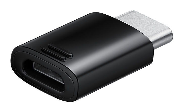 Official Samsung Micro USB to USB-C Adapter - Black