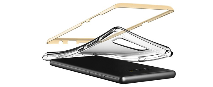 VRS Design Crystal Bumper Samsung Galaxy Note 8 Case - Shine Gold
