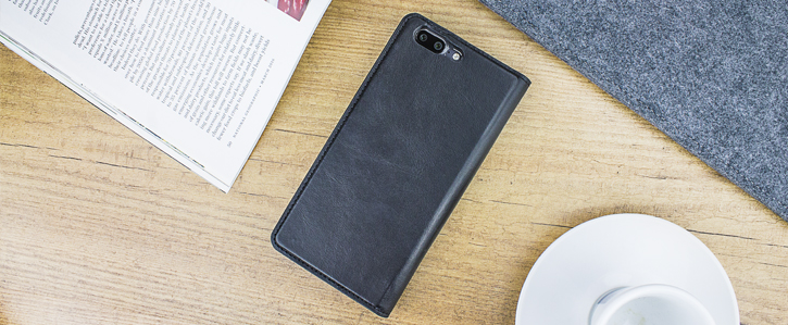 Olixar Genuine Leather OnePlus 5 Executive Wallet Case - Black
