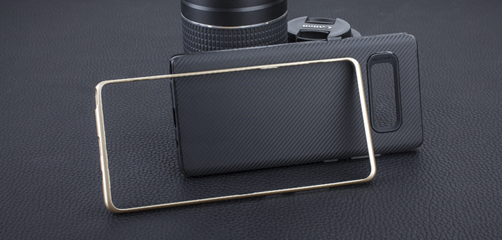 Olixar X-Duo Samsung Galaxy Note 8 Case - Carbon Fibre Gold