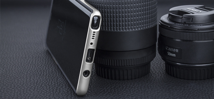 Olixar X-Duo Samsung Galaxy Note 8 Case - Carbon Fibre Silver