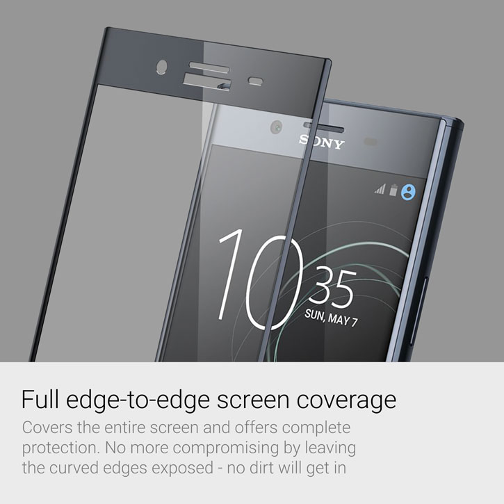 Olixar Sony Xperia XZ Premium Full Cover Glass Screen Protector -Black