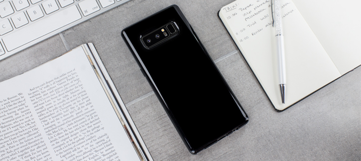 Olixar FlexiShield Samsung Galaxy Note 8 Gel Case - Solid Black