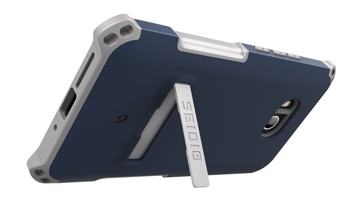 Funda HTC U11 Seidio Dilex con soporte - Azul medianoche / gris