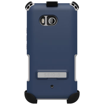 Seidio Dilex HTC U11 Hülle mit Standfuß &Holster - Blau / Grau