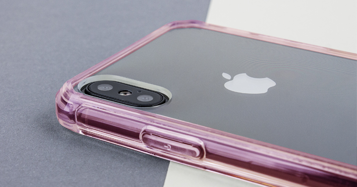 Olixar ExoShield Tough Snap-on iPhone X Case  - Rose Gold / Clear