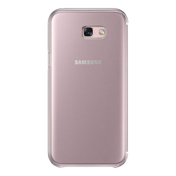somersault embroidery Goods Official Samsung Galaxy A7 2017 Clear View Stand Cover Case - Pink