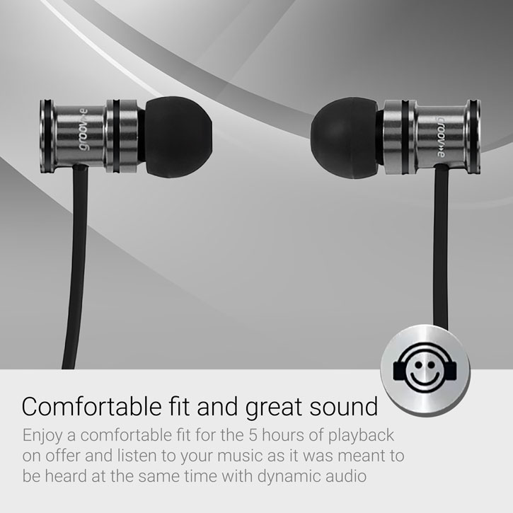 Groov-e Bullet Buds Metal Wireless Earphones with Mic - Silver