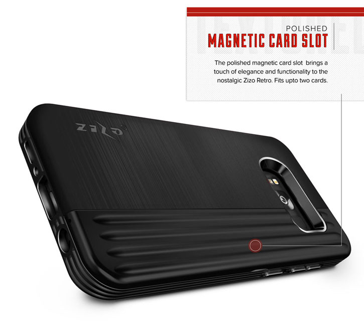 Zizo Retro Samsung Galaxy S8 Plus Wallet Case - Black