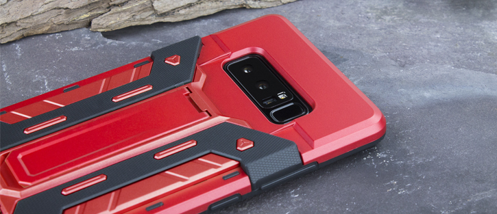 Olixar X-Trex Galaxy Note 8 Rugged Card Kickstand Case - Red