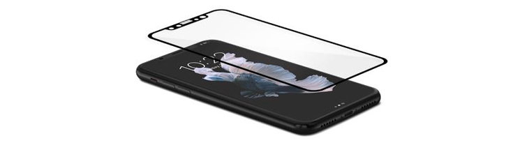 Moshi IonGlass iPhone X Tempered Glass Screen Protector - Black